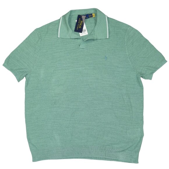 Polo Ralph Lauren Other - Ralph Lauren Textured Knit Solid Color Men's Polo Shirt XL NWT Faded Mint